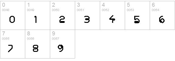 Hanger Bold numbers 0-9 preview