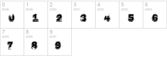 HARD ROCK numbers 0-9 preview