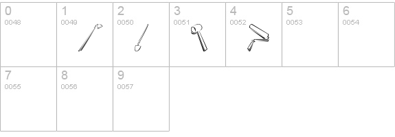 Hardware numbers 0-9 preview