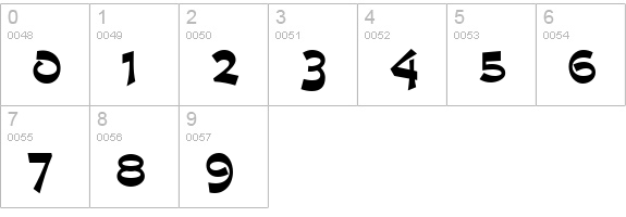 HardyHarHarNF Medium numbers 0-9 preview