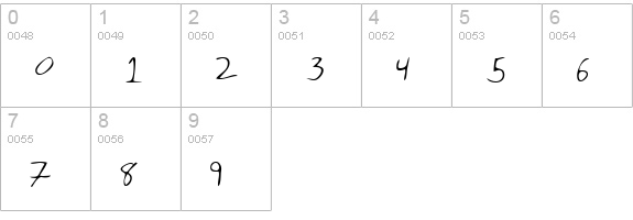 HarmonsHand Regular numbers 0-9 preview