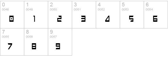 Harrier Condensed numbers 0-9 preview