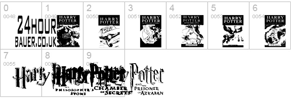 Harry Potter and the Dingbats numbers 0-9 preview
