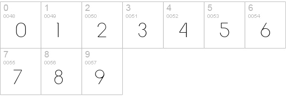Harry Regular numbers 0-9 preview