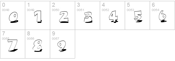 HattrickShadow numbers 0-9 preview
