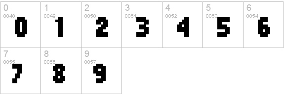 header 08_67 numbers 0-9 preview
