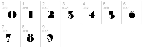 HeavyTripp UltraBold numbers 0-9 preview