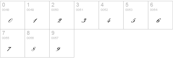HelenaDemiBold numbers 0-9 preview