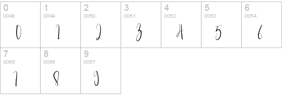 Hellonita numbers 0-9 preview