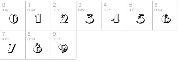 Herald Square Two NF numbers 0-9 preview