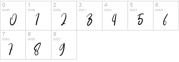 Holidays2 numbers 0-9 preview