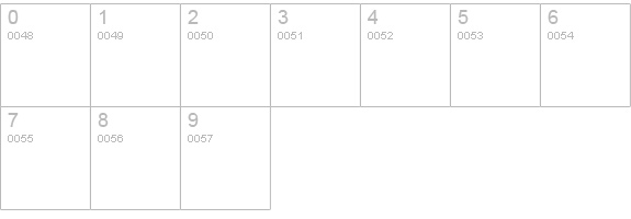 Holy Mountain Swooshes OTF numbers 0-9 preview