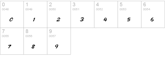 Homerun - Bold Script numbers 0-9 preview