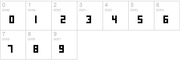 hooge 05_58 numbers 0-9 preview