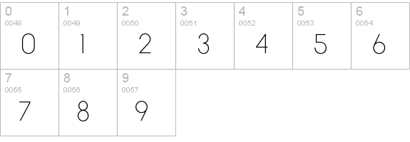 Horatio D Light numbers 0-9 preview