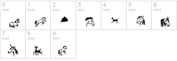 horsedings numbers 0-9 preview