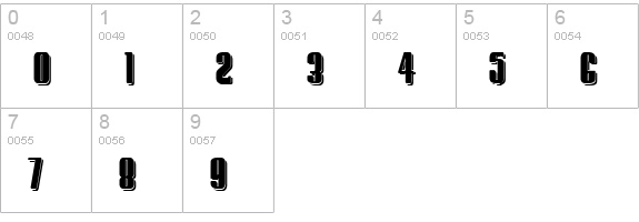HostilShadow numbers 0-9 preview