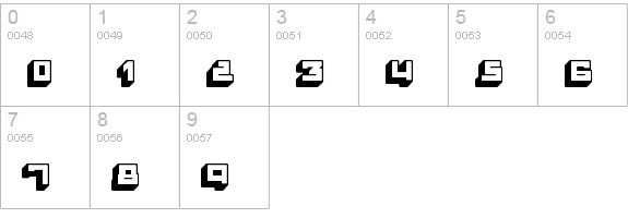 House Paint Slab Regular numbers 0-9 preview