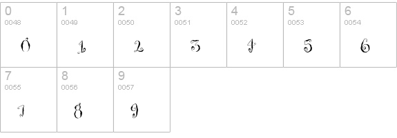HousemaidRegular numbers 0-9 preview