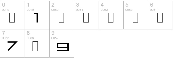 HOZENOZZLE numbers 0-9 preview