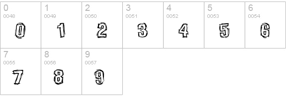 HunkyDory numbers 0-9 preview