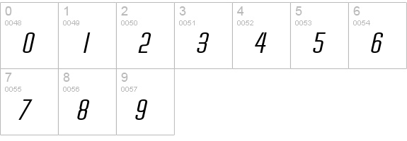 Hustle Extended BoldItalic numbers 0-9 preview