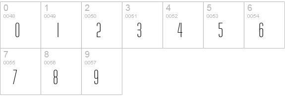 Hustle Normal numbers 0-9 preview