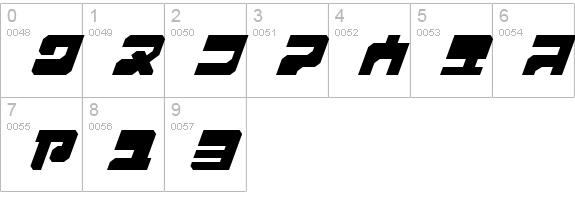 I2MechaPlaï¿¿e numbers 0-9 preview