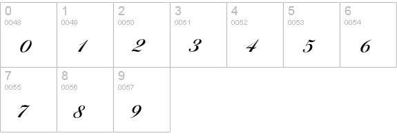 Iballantines-DemiBold numbers 0-9 preview