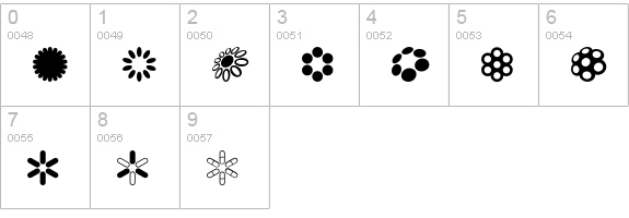 Iconografica numbers 0-9 preview