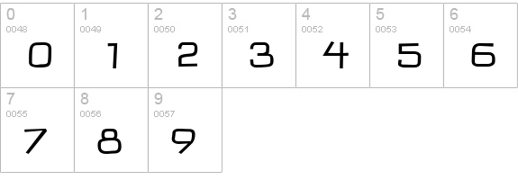 IguanaLover BTN Wide Bd numbers 0-9 preview
