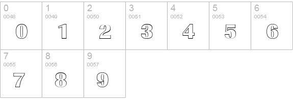 ImperialOu-Heavy-Regular numbers 0-9 preview