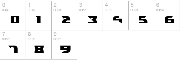 Individigital Black numbers 0-9 preview