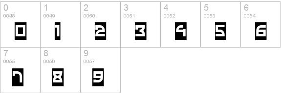 Individigital Subtitle numbers 0-9 preview