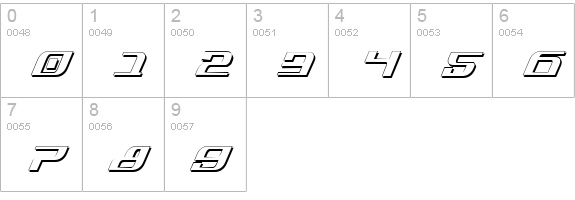 Infinity Formula Shadow Ital numbers 0-9 preview