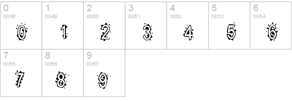Inkblot Baby numbers 0-9 preview