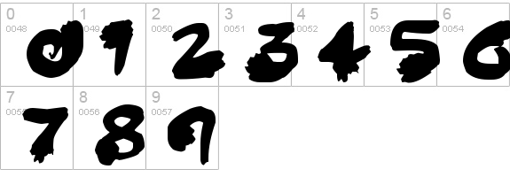 Inked Out
 numbers 0-9 preview