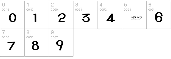 Inkling numbers 0-9 preview