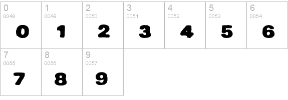 INKy-black numbers 0-9 preview