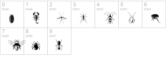 Insectile numbers 0-9 preview