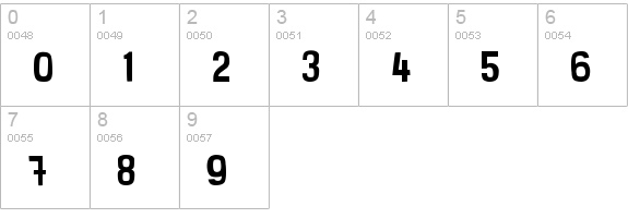 InsideOut4 numbers 0-9 preview
