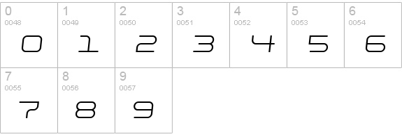 Installer Regular Italic numbers 0-9 preview