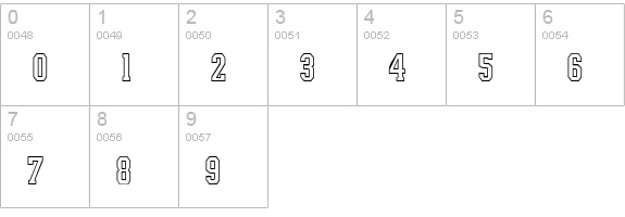 Intramural Outline JL numbers 0-9 preview