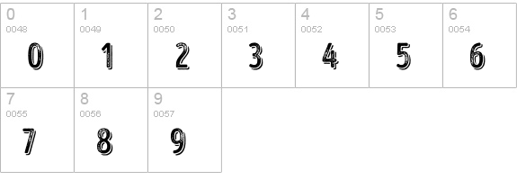 Intro Head B G Base Shade numbers 0-9 preview