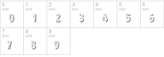 Intro Head H H2 Shade numbers 0-9 preview