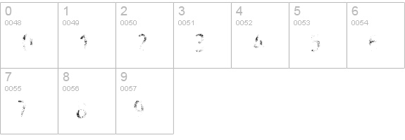 Intro Head H UC G numbers 0-9 preview
