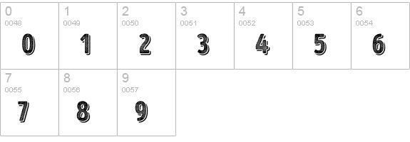 Intro Head H UC L Base Shade numbers 0-9 preview