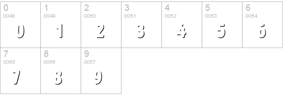 Intro Head H UC Shade numbers 0-9 preview