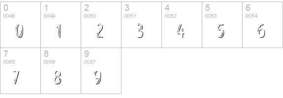 Intro Head R G Shade numbers 0-9 preview