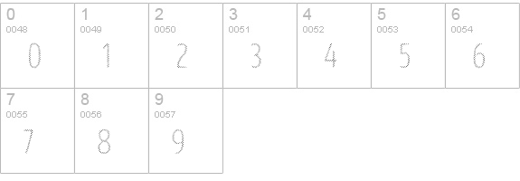 Intro Head R H1 numbers 0-9 preview
